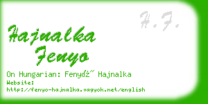 hajnalka fenyo business card